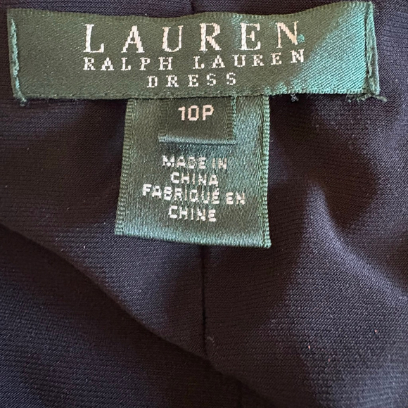 Women's Lauren Ralph Lauren Petites Black Floral Sheath Dress 10P - Picture 10 of 13